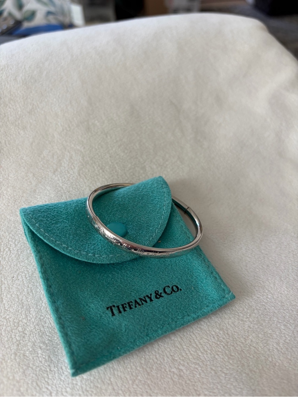 Tiffany & Co. Baby Silver ABC Bangle Bracelet